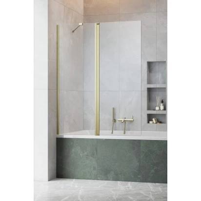 Parawan nawannowy 130 cm Radaway NES BRUSHED GOLD PND II 10009130-99-01L złoto szczotkowane, lewe