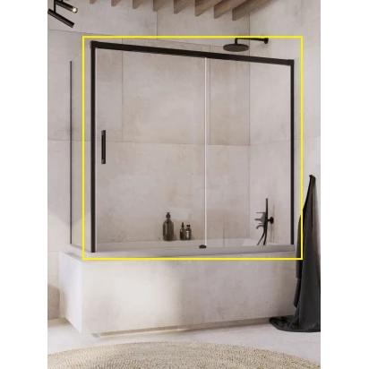 Parawan nawannowy 140x150 Radaway IDEA PN DWJ+S 10042140-54-01R prawy czarny