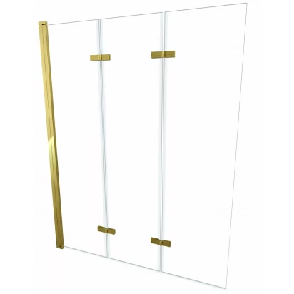 Parawan nawannowy 3-panelowy 100 cm składany AD naturalnie SAJNO SPW-003-100ZSZ złoty szczotkowany