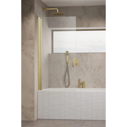 Parawan nawannowy 50 cm Radaway NES BRUSHED GOLD PNJ I 10011050-99-01L złoto szczotkowane, lewe