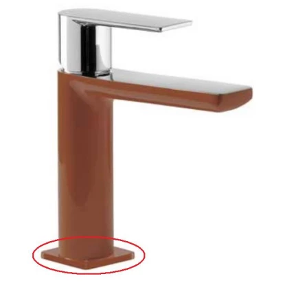 Pierścień pod baterię umywalkową i bidetową Tres LOFT-COLORS 299.084.04.MA brązowy