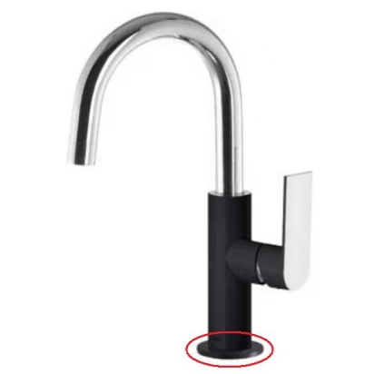 Pierścień pod baterię umywalkową i bidetową Tres LOFT-COLORS 299.084.11.NE czarny