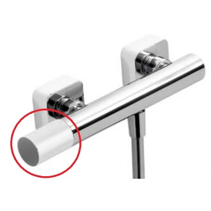 Pokrętło do regulacji strumienia do baterii wannowej i natryskowej Tres LOFT-COLORS 299.082.04.BL białe