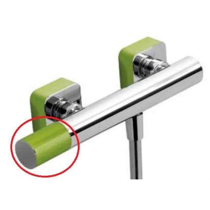 Pokrętło do regulacji strumienia do baterii wannowej i natryskowej Tres LOFT-COLORS 299.082.04.VE zielone