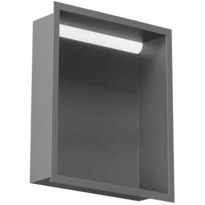 Półka do zabudowy z oświetleniem 20x10 MCJ FLAT F.PWN LED LGR 200/10 szara