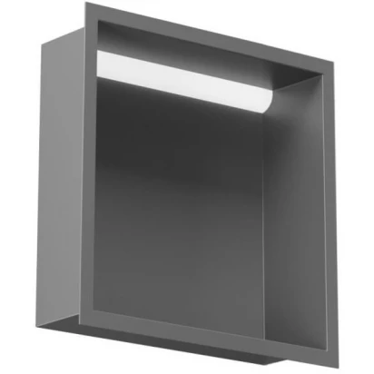 Półka do zabudowy z oświetleniem 30x10 MCJ FLAT F.PWN LED LGR 300/10 szara