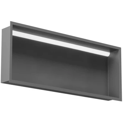 Półka do zabudowy z oświetleniem 90x10 MCJ FLAT F.PWN LED LGR 900/10 szara