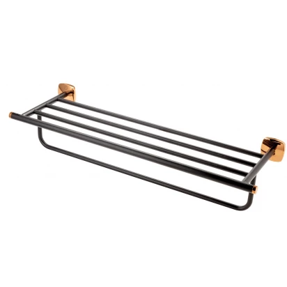 Półka na ręczniki z wieszakiem 66 cm FDesign MERIDA FD6-MRD11-25 różowe złoto/czarna