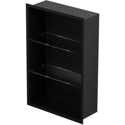 Półka pionowa do zabudowy 40x60x10 MCJ FLAT F.PWNP LBL 4060/10 czarna