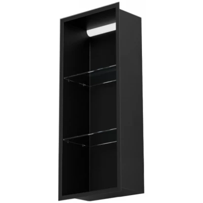 Półka pionowa z oświetleniem do zabudowy 30x80 MCJ FLAT F.PWNP LED LBL 3080/10 czarna