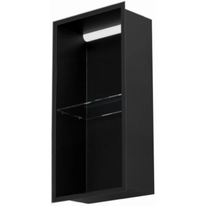 Półka pionowa z oświetleniem do zabudowy 60 cm MCJ FLAT F.PWNP LED LBL 600/15 czarna