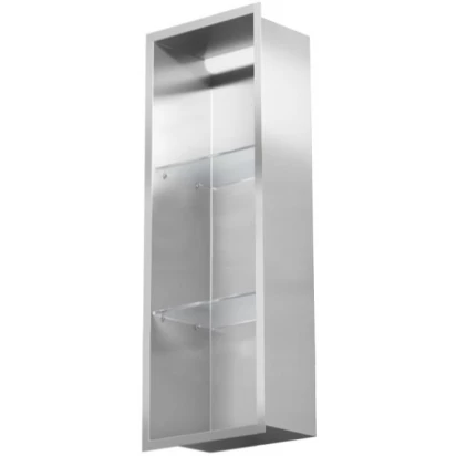 Półka pionowa z oświetleniem do zabudowy 90 cm MCJ FLAT F.PWNP LED 900/10 SB stal