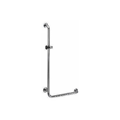 Poręcz prysznicowa jednoramienna z gładkim ramieniem pionowym lewa Koło LEHNEN FUNKTION L1023522 stal nierdzewna