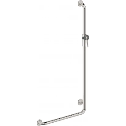 Poręcz prysznicowa kątowa 127x67 Deante LEHNEN NIL 0P2D prawa/falista