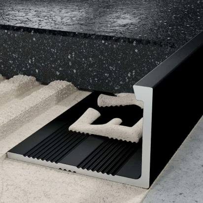 Profil L licowy prosty 10 mm długość 300 cm, aluminiowy, elektropoler czarny mat Excellent LIPLAPEPCZ.10/300 czarny mat