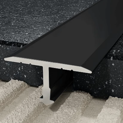 Profil T fugowy 18 mm, długość 250 cm aluminiowy, malowany proszkowo, czarny mat Excellent LIPBAFLCZ.18/250 czarny mat