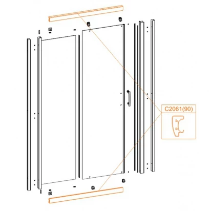 Profil bieżnia prosty Sanplast D2/TX5b 660-C2061