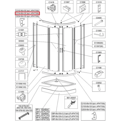 Profil poziomy gięty Sanplast TX5 660-C2104