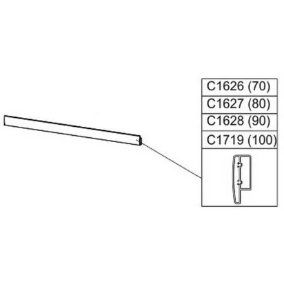 Profil poziomy prosty, dolny do drzwi skrzydłowych DJ/TX5 80 cm Sanplast TX 660-C1627