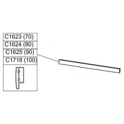 Profil poziomy prosty, górny do drzwi skrzydłowych DJ/TX5 70 cm Sanplast TX 660-C1623