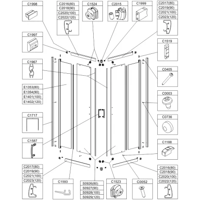 Profil poziomy prosty górny lewy, dolny prawy KN/TX5b+Bza Sanplast TX5 660-C2018