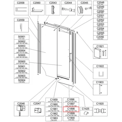 Próg prosty Sanplast ALTII 660-C1898 sb