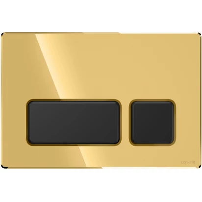 Przycisk do spłuczek Cersanit BLOCK K97-0397 złoty/czarny mat