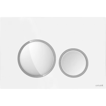 Przycisk spłukujący Cersanit LUNA K97-0627 biały połysk/chrom połysk