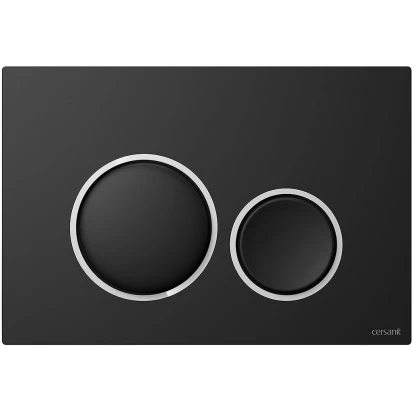 Przycisk spłukujący Cersanit LUNA K97-0631 czarny mat/chrom połysk