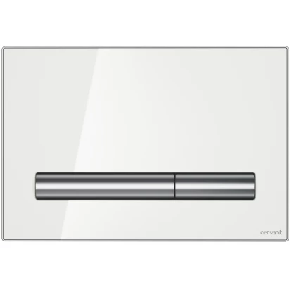 Przycisk do spłuczek Cersanit PILOT II K97-529 szkło białe