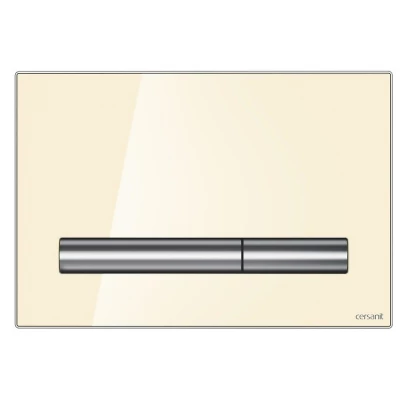 Przycisk do spłuczek Cersanit PILOT K97-361 ecru szkło