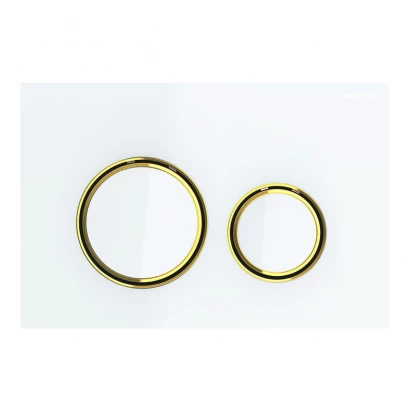 Przycisk spłukujący do WC Geberit SIGMA50 115.652.SI.1 szkło białe / mosiądz