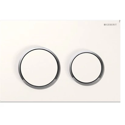Przycisk spłukujący przedni / górny do spłuczek Geberit OMEGA20 115.085.KJ.1 biały / chrom błyszczący