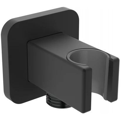 Przyłącze kątowe Omnires 8815BL z uchwytem czarny mat