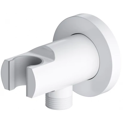 Przyłącze kątowe z uchwytem Omnires 8873WM biały mat