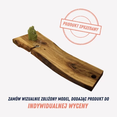 Ręcznie robiona półka na wannę nieregularna grubsza xoblau1 na kielich