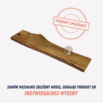 Ręcznie robiona półka na wannę nieregularna xob40 na kielich