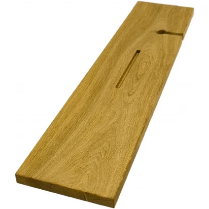 Ręcznie robiona półka na wannę z miejscem na kieliszek prosta