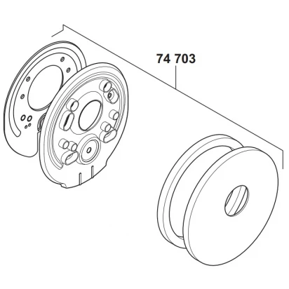 Rozeta do baterii podtynkowej 88011/88077 Kludi ZENTA 7470305-00 chrom