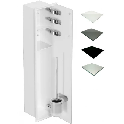 Schowek WC 80 cm biały MCJ ZERO Z.PW2D LWH WC 800 WH glossy/mirror/2xdrzwi