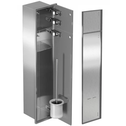 Schowek WC 80 cm pod płytki MCJ ZERO Z.PW2T WC 800 SB stal/2xdrzwi PRAWY