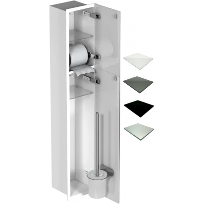 Schowek WC 95 cm biały MCJ FLAT F.PW2D LWH WC 950 glossy/mirror/2xdrzwi