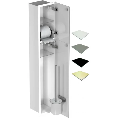 Schowek WC 95 cm biały MCJ FLAT F.PW2D LWH WC 950 satin/gold/2xdrzwi