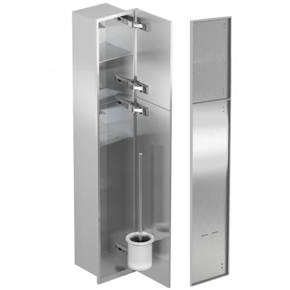 Schowek WC 95 cm pod płytki MCJ ZERO Z.PW2T WC 950 SB stal/2xdrzwi