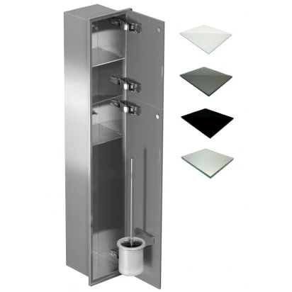 Schowek WC 95 cm stal MCJ ZERO Z.PW2D WC 950 SB WH glossy/mirror/2xdrzwi
