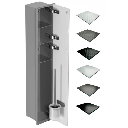 Schowek WC 95 cm szary MCJ ZERO Z.PW2D LGR WC 950 GMWH glamour/lienzo/2xdrzwi