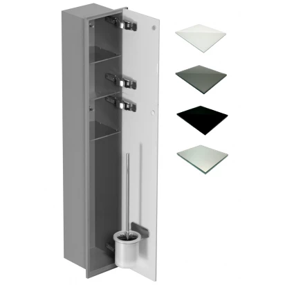 Schowek WC 95 cm szary MCJ ZERO Z.PW2D LGR WC 950 WH glossy/mirror/2xdrzwi