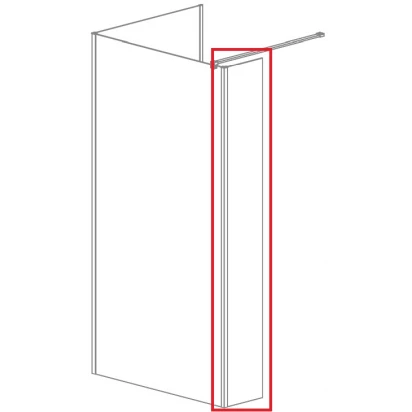 Ścianka boczna 30 cm SW Radaway MODO NEW 388000-01-01 chrom