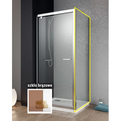 Ścianka boczna 90x190 Radaway TWIST S 382012-08 brązowe