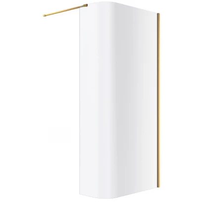 Ścianka prysznicowa walk-in 93x200 gięta Clean Control Excellent VIDOQ KAEX.1507.930.LP.GB złoty szczotkowane